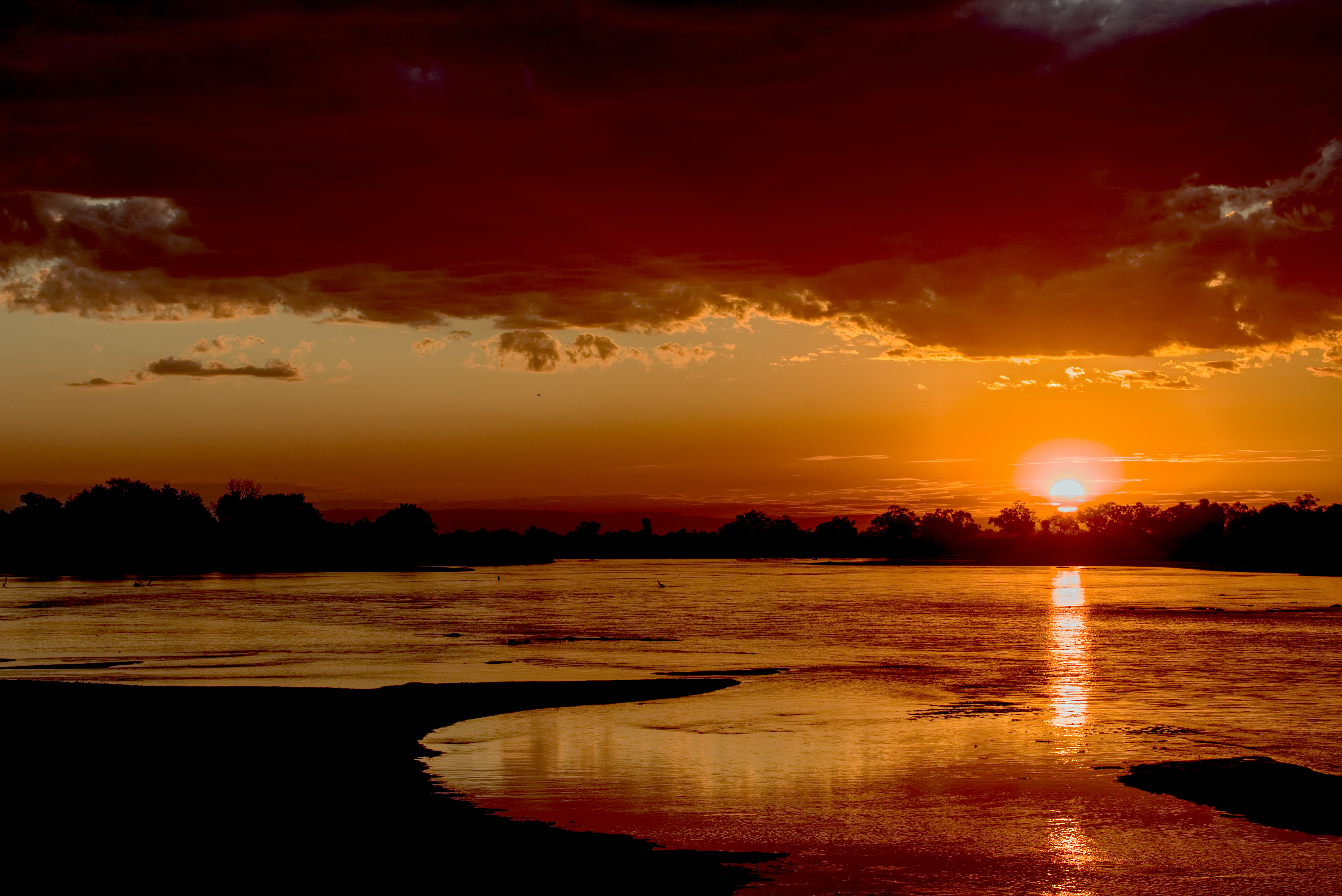 tramonto South Luangwa National Park Zambia